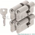 AXA dubbele veiligheidscilinder set 4 stuks gelijksluitend Security verlengd 30-45 7211-03-08/G4