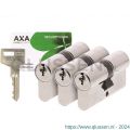 AXA dubbele veiligheidscilinder set 3 stuks gelijksluitend Ultimate Security 30-30 7251-00-08/G3