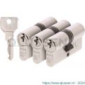 AXA dubbele veiligheidscilinder set 3 stuks gelijksluitend Security 30-30 7211-00-08/BL3
