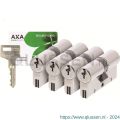 AXA dubbele veiligheidscilinder set 4 stuks gelijksluitend Xtreme Security 30-30 7261-00-08/BL4