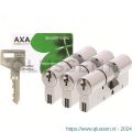 AXA dubbele veiligheidscilinder set 3 stuks gelijksluitend Xtreme Security verlengd 30-45 7261-03-08/BL3