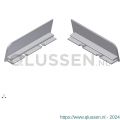 AluArt waterslagprofiel stel kopschotjes links en rechts profiel 80 mm aluminium brute AL067080