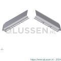 AluArt waterslagprofiel stel kopschotjes links en rechts profiel 100 mm aluminium brute AL067100