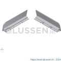 AluArt waterslagprofiel stel kopschotjes links en rechts profiel 90 mm aluminium brute AL067611