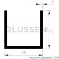 AluArt U-profiel 30x30x30x2 mm L 5000 mm aluminium onbewerkt AL093328