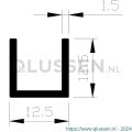 AluArt U-profiel 12,5x12,5x12,5x1,5 mm L 3000 mm per 2 stuks aluminium onbewerkt AL098303