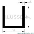 AluArt U-profiel 30x30x30x3 mm L 3000 mm per 2 stuks aluminium onbewerkt AL098315