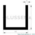 AluArt U-profiel 40x40x40x4 mm L 3000 mm per 2 stuks aluminium onbewerkt AL098317