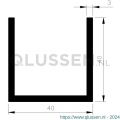 AluArt U-profiel 40x40x40x3 mm L 3000 mm per 2 stuks aluminium onbewerkt AL098332