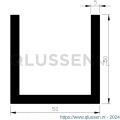 AluArt U-profiel 50x50x50x5 mm L 3000 mm per 2 stuks aluminium onbewerkt AL098335