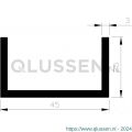 AluArt U-profiel 25x45x25x3 mm L 3000 mm per 2 stuks aluminium onbewerkt AL098348