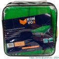 Konvox aanhangwagennet fijnmazig met elastiek 1,4x2,5 cm groen LAZE1400-2223