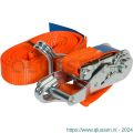 Konvox spanband Professioneel 25 mm ratel 909 haak 1002 3 m LC 750/1500 daN oranje LAZE1400-2635