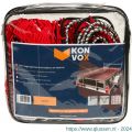 Konvox aanhangwagennet met hoeklussen en elastiek rood 150x200 cm LAZE1400-2190