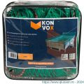 Konvox aanhangwagennet geknoopt met elastiek 2x3 m groen HDPE LAZE1400-2206