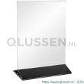 Nedco Display presentatiemiddel kaarthouder met voet A5 zwart 20604801