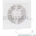 Eurovent ventilator axiaal badkamer-toiletventilator SV 125 ABS kunststof wit 61907000