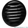 Nedco ventilatie aluminium schoepenrooster diameter 80 mm zwart 62907401