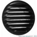 Nedco ventilatie aluminium schoepenrooster diameter 100 mm zwart 62907601