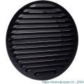 Nedco ventilatie aluminium schoepenrooster diameter 200 mm zwart 62908001