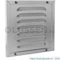 Nedco ventilatie kaderrooster 150x150 mm aluminium aluminium RAL 9006 62908407