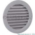 Nedco ventilatie rond schoepenrooster diameter 100 mm PS kunststof grijs 63001505