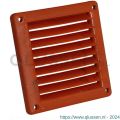 Nedco ventilatie vierkant schoepenrooster 100x100 mm PP kunststof terracotta 63002606