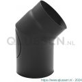 Nedco rookgasafvoer zwart staal 2 mm 200 mm bocht 30 graden 68757801