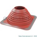 Nedco rookgasafvoersysteem Silicone dakdoorvoer 0-45 graden diameter 127-230 mm rood (304x304mm) 68768152