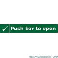 Briton STICKER ENG sticker ENG Push bar to open voor anti-paniekstangen en -balken groen 4000.103.0000