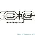 Dulimex DX SKH.0820-F sierketting hamerslag 2,0 mm staal zwart gelakt rol 30 m 5800.SKH.0820-F