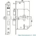 Dulimex DX DNS-50-BBSS dag- en nachtslot doornmaat 50 mm met 2 sleutels ronde voorplaat RVS inclusief rechthoekige sluitplaat 0160.280.5005