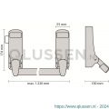 Dulimex DX PO 296 EB SE anti-paniekstang DX 296 SE enkele deur 1-puntssluiting opliggende dagschoot zilvergrijs 4003.692.9642