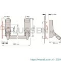 Dulimex DX PO 305 EB SE anti-paniekstang DX 305 SE enkele deur 1-puntssluiting met insteek anti-paniekslot doornmaat 56,9 mm PC-maat 47,5 mm zilvergrijs 4003.603.0542