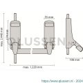 Dulimex DX PO 294 EB SE anti-paniekstang DX 294 SE enkele deur 2-puntssluiting zilvergrijs 4003.692.9442