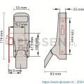 Dulimex DX PO 306 EB RZ anti-paniekpushpad 306 RZ enkele deur 1-puntssluiting met insteek anti-paniekslot doornmaat 56,9 mm PC-maat 47,5 mm mat zwart 4003.603.0694