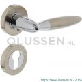 Intersteel Living 1682 deurkruk Elen op rond rozet 7 mm nokken met profielcilindergat plaatje chroom-nikkel mat 0016.168205