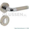 Intersteel Living 1683 deurkruk Agatha op rond rozet 7 mm nokken met sleutelgat plaatje chroom-nikkel mat 0016.168303