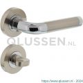 Intersteel Living 1683 deurkruk Agatha op rond rozet 7 mm nokken met WC 8 mm chroom-nikkel mat 0016.168310