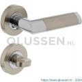 Intersteel Living 1685 deurkruk Nicol op rond rozet 7 mm nokken met WC 8 mm chroom-nikkel mat 0016.168510