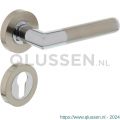 Intersteel Living 1693 deurkruk Bastian op rond rozet 7 mm nokken met profielcilindergat plaatje chroom-nikkel mat 0016.169305