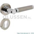 Intersteel Living 1698 deurkruk Birgit op rond rozet 7 mm nokken met profielcilindergat plaatje chroom-nikkel mat 0016.169805