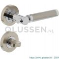 Intersteel Living 1698 deurkruk Birgit op rond rozet 7 mm nokken met WC 8 mm chroom-nikkel mat 0016.169810