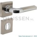 Intersteel Living 1718 deurkruk Amber op vierkante rozet 7 mm nokken met sleutelgat plaatje chroom-nikkel mat 0016.171803