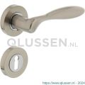 Intersteel Living 1695 deurkruk 1695 George op rond rozet 7 mm nokken met sleutelgat plaatje nikkel mat 0019.169503