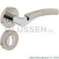 Intersteel Living 1700 deurkruk 1700 Bryan op rond rozet 7 mm nokken met sleutelgat plaatje chroom-nikkel mat 0019.170003