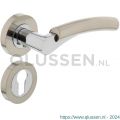 Intersteel Living 1700 deurkruk 1700 Bryan op rond rozet 7 mm nokken met profielcilindergat plaatje chroom-nikkel mat 0019.170005