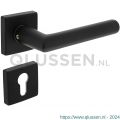 Intersteel Living 0058 deurkruk Broome op rozet 50x50x10 mm met 7 mm nokken met profielcilinderplaatje zwart 0023.005805