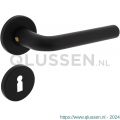 Intersteel Living 0073 deurkruk Derby op rozet diameter 50x7 mm met 7 mm nokken met sleutelplaatje zwart 0023.007303