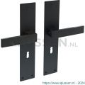 Intersteel Living 0571 deurkruk Amsterdam met schild 250x55x2 mm sleutelgat 56 mm zwart 0023.057124